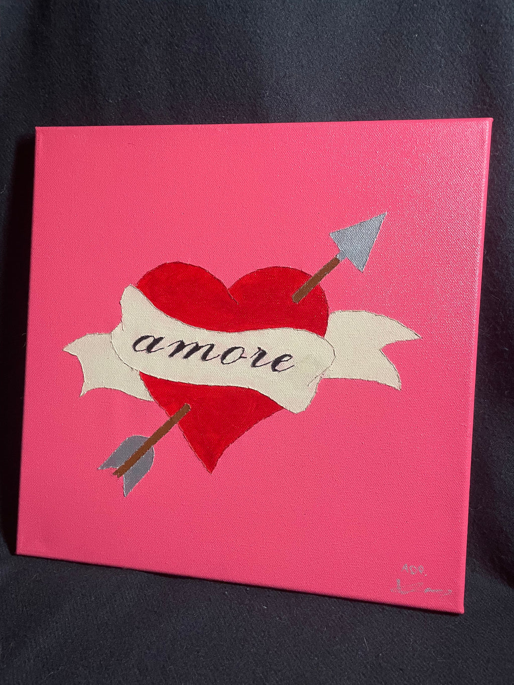 Tableau cœur de cupidon